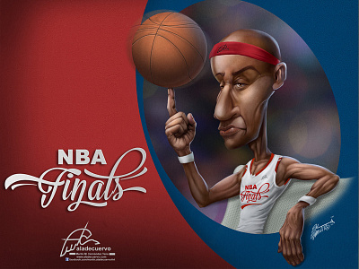 Nba Finals fanart ball basquetball cartooning finals funny humorous player sports