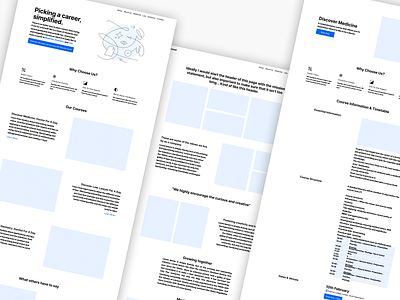 Discover Wireframes Low-fi bootstrap cms dental design flat icons low-fi medical mobile responsive schedule ui ux ux design web webflow website wireframes