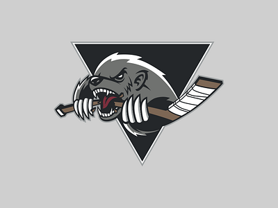 Honey Badger honey badger ice hockey identity logo sport