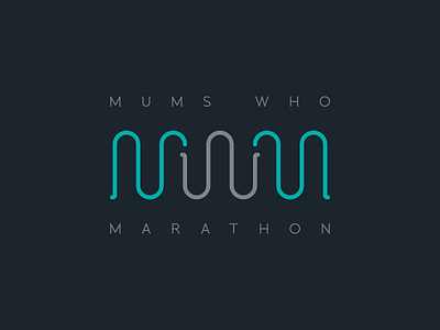 Mums Who Marathon brand design identity logo