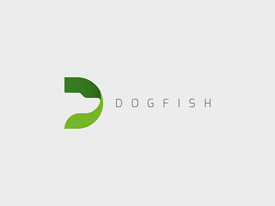 Dogfish brand corporate identity design dog fish logo negative space
