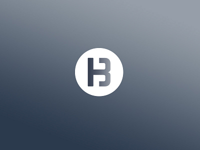 Logo HB b blue cercle degradé elipse grey h logo