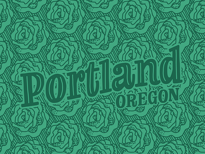Portland Roses Postcard hand drawn pattern hand lettering lettered design lettering works oregon portland postcard rose city roses