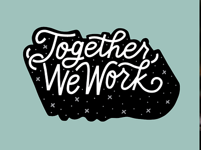 Together We Work branding collaboration graphic design lettering logo music musician peoria