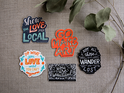 Favorite Stickers die cut graphic design hand drawn hand lettering illustration motivation positivity sticker