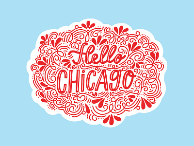 Hello Chicago chicago graphic design hand drawn hand lettered hand lettering illinois ipad lettering lettering