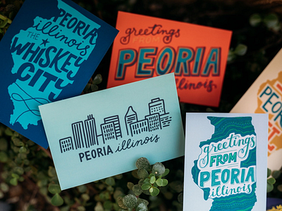Peoria Postcards city skyline greetings from peoria happy mail peoria postcards