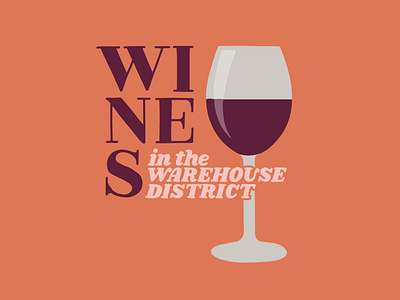 Wines in the Warehouse District branding fundraiser hand lettering ipad lettering lettering logo design wine