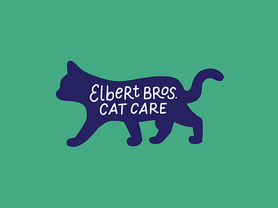 Elbert Bros. Cat Care business card cat custom illustration graphics for kids hand drawn hand lettering ipad illustration logo design small business