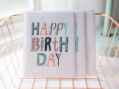 Hand Lettered Birthday Cards birthday card digital printing greeting cards hand drawn hand lettered hand lettering handmade card lettering works