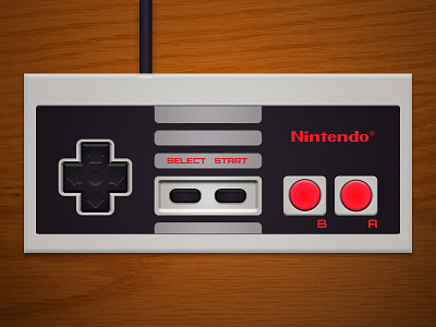 NES Controller controller digital illustration nes nintendo photoshop