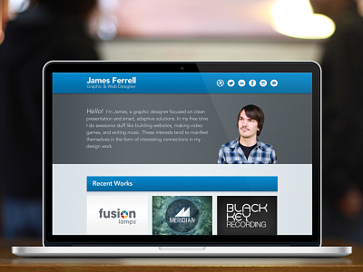 James Ferrell Portfolio - Home identity portfolio redesign web