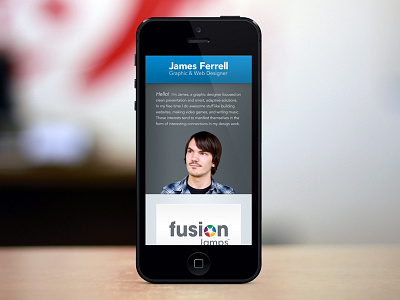 James Ferrell Portfolio - Home - Mobile identity mobile portfolio redesign web