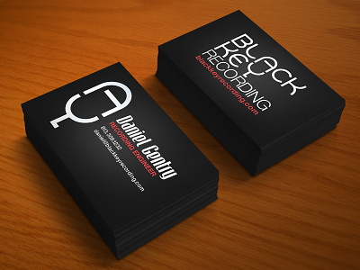 Black Key Business Card branding business card identity print recording studio