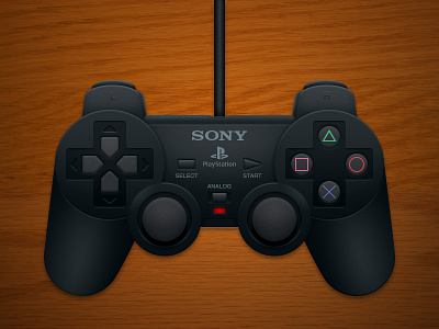 Playstation 2 Controller 2 controller digital dual illustration photoshop playstation ps2 shock sony