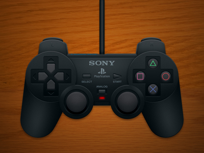 Playstation 2 Controller 2 controller digital dual illustration photoshop playstation ps2 shock sony