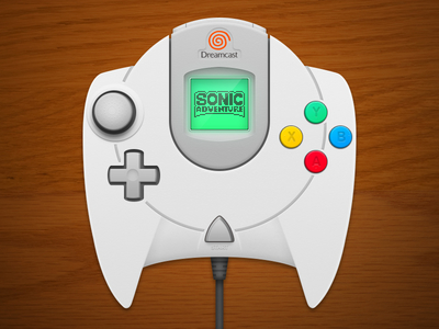 Dreamcast Controller adventure controller digital dreamcast illustration photoshop sega sonic