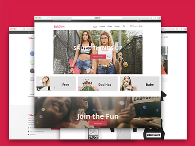 Babe Sauce Website Mockup babe mockup prototype sauce uiux website wireframe