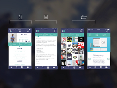 Brandme App application cover design letter mobile portfolio resume ui ux website