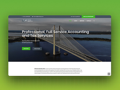 Accounting Website uiux web design wordpress