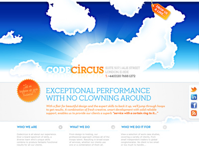 Code Circus website digital illustration user experience