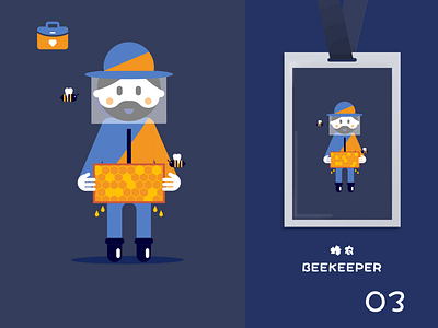 beekeeper beekeeper characterdesign flat design people proffesional