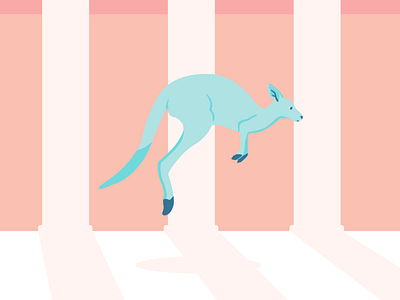 Kangaroo animal animal alphabet art design flat illustration illustrator kangaroo minimal shadow vector