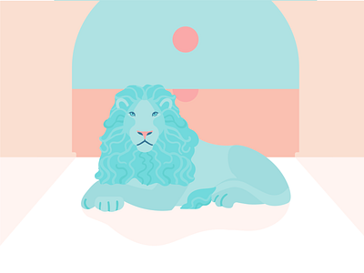 Lion animal animal alphabet art cat design illustration lion minimal sunset vector