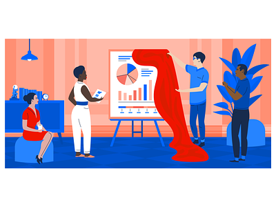 The change-maker’s guide to pitching your project idea art article design atlassian blog illustration character illustration design editorial editorial illustration flat illustration illustrator presenting project presentation reveal tech vector