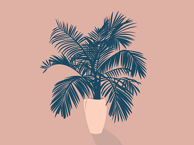 Palm art design flat graphic illustration shadow travel vector