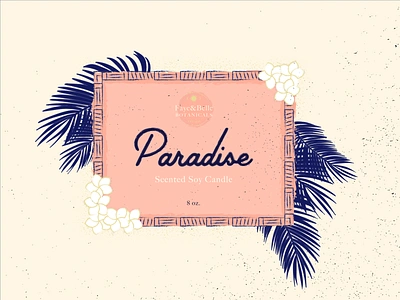 Paradise Label Design art branding design design hawaii illustration label design label packaging packagedesign packaging paradise tropical typogaphy