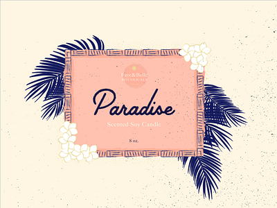 Paradise Label Design art branding design design hawaii illustration label design label packaging packagedesign packaging paradise tropical typogaphy