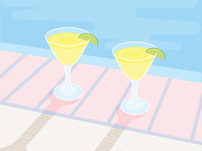 Cheers! art cheers design drinks illustration illustrator pool poolside shadow summer tropical vector water