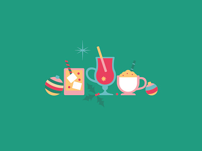 Christmas Cocktails art celebrate christmas cocktails design drinks festive flat holiday illustration vector