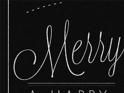 Merry chalk christmas mural typography xmas