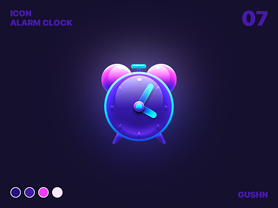 ICON_ALARM CLAOCK gradient icondesign quality