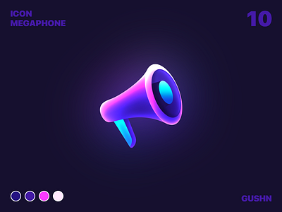 ICON_MEGAPHONE gradient icondesign quality