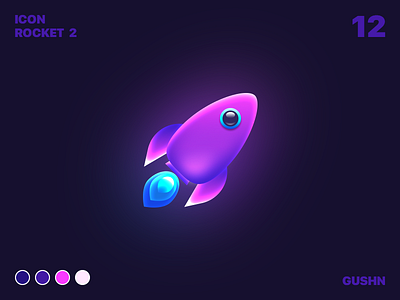 ICON_ROCKET 2 gradient icondesign quality