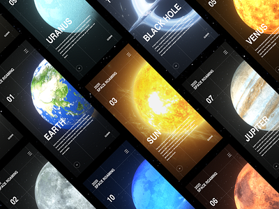 Poster Collection c4d photoshop planet poster web design