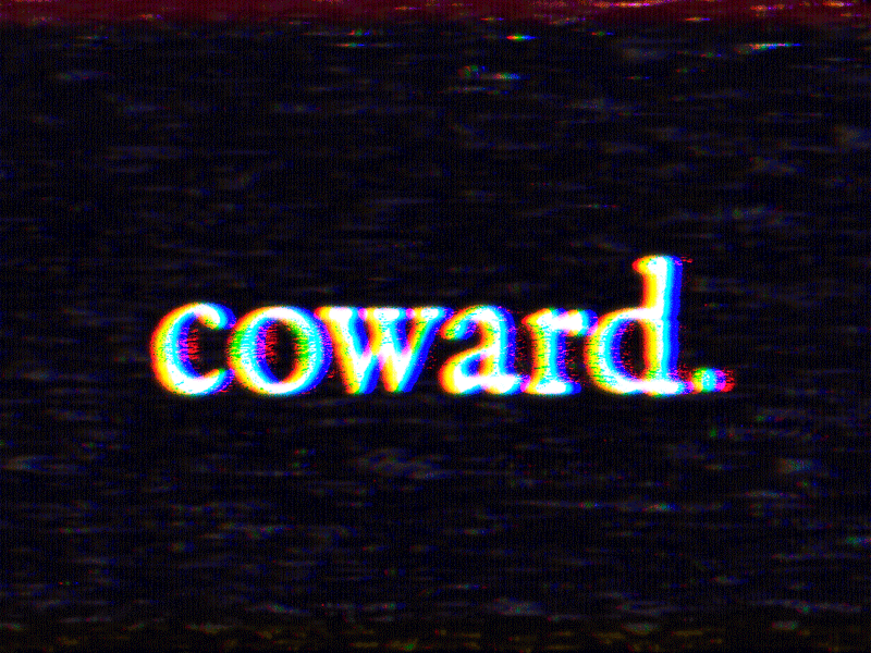 coward. Logotype Promo black coward design gif lettering logo logomark logotype music type typography vhs