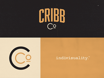 Cribb Co. branding lettering logo monogram tagline texture trademark type