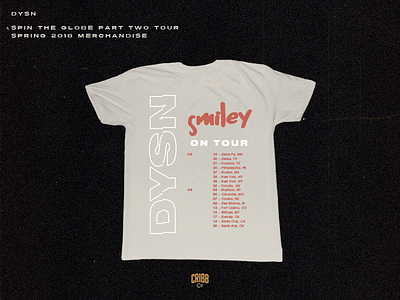 DYSN Spin The Globe Pt. 2 Tour 2018 T-Shirt (Back)