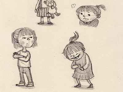 Girls Sketches character design girl graphite pencil