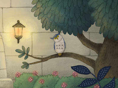 Sneak Peek Part 2 digital drawing illustration lamp owl pencil sneak peek tree