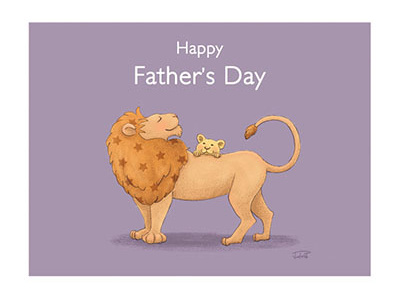 Happy Father's Day animal digital drawing father fathers day illustration lion love pencil son