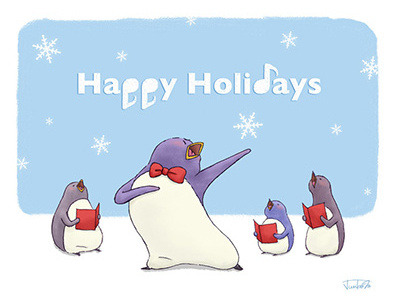 Singing Penguins holiday penguin sing snow