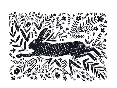 Bunny Hop bunny digital art illustration ipad pro rabbit rabbits