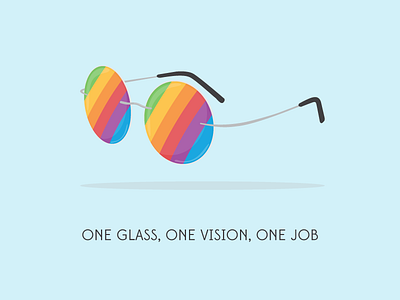 ONE GLASS, ONE VISION, ONE JOB apple illustration stevejobs vector