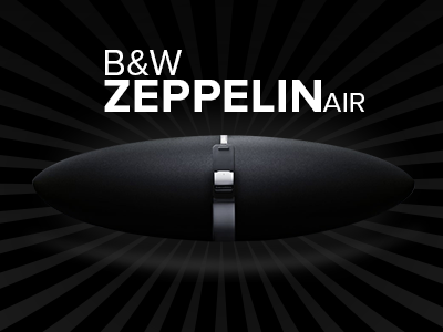 B&W Zeppelin Air air banner black brand product speaker