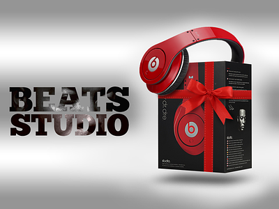 Beats Studio Red beats black bow box dr dre gradient gray product red sewing shadow studio white xmas
